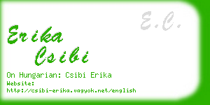 erika csibi business card
